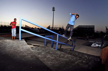 Khule Ngubane skating to his hears content