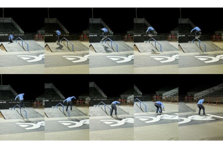Khule laying down the technical skateboarding tricks