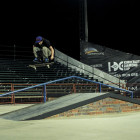 Uri flipping over the rail