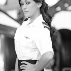 South African babe and pilot strutting her stuff on the runway