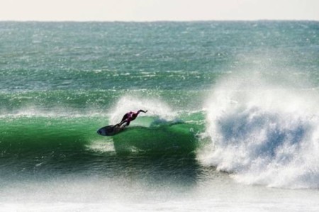 Kai Woolf winning the U13 Girls title at the Hurley SA Junior Surfing Champs