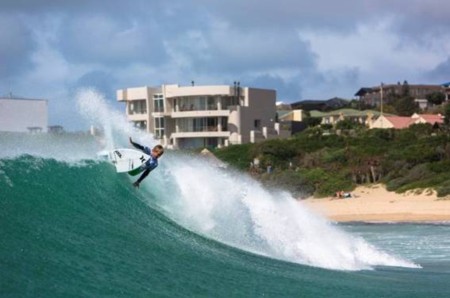 Matt McGillivray showing his surfing skills and taking the win