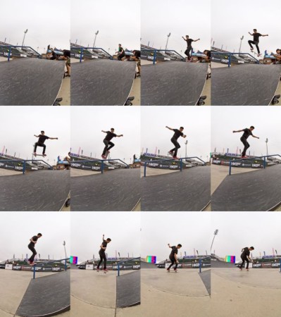 Nyjah Huston landing his big skateboarding tricks