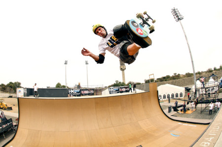 Andy Macdonald skating the vert ramp