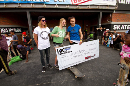 Kelly Murray took the win the Woman's Amateur Skateboarding contest