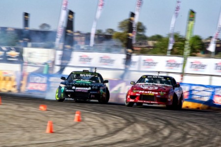 Radloff leads with Jason Webb following in the Supadrift Series 07 drifting action