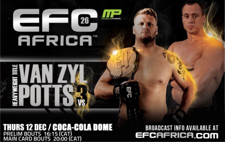 Mixed Martial Arts returnes to the Coca Cola Dome in December with EFC Africa 26