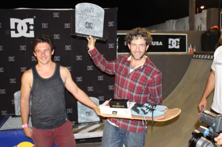 Dallas Oberholzer winning the Best Trick award