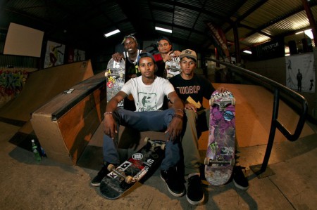 Skateboarding crew on tour in SA