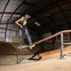 Khule Ngubane shows his Skateboarding skills on tour