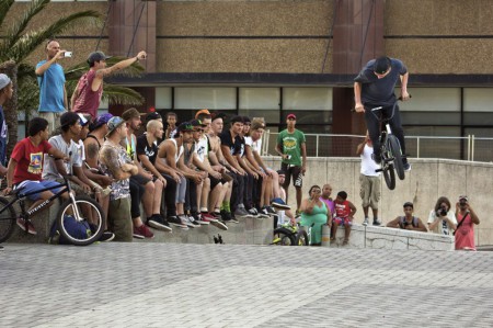 BMX 360 down the big set in Cape Town