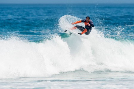 Ryan Payne too second overall in the Nixon Weird Board surfing contest