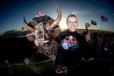 Kevin Langeree celebrating his Red Bull King of the Air win