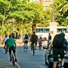 BMX rider gathering for the firt round of The Street Series