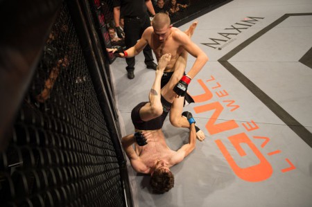 Josh Muller vs Mark Hulme MMA action