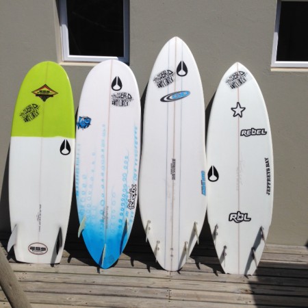 Sneak peek at some of the weird shaped surfboards