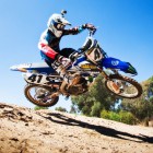 Tristan Purdon leading the pack in the MX2 class at the SA Motocross Nationals