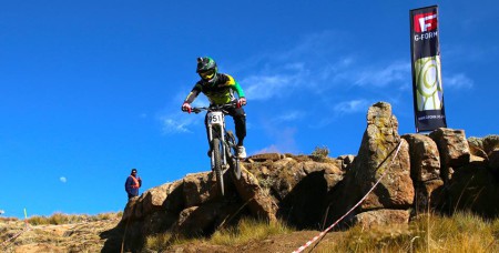Tiaan Odendaal win the first ever Afriski Downhill MTB national
