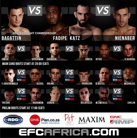 EFC Africa 29 is set to be a night full of exciting Mixed Martial Arts fights