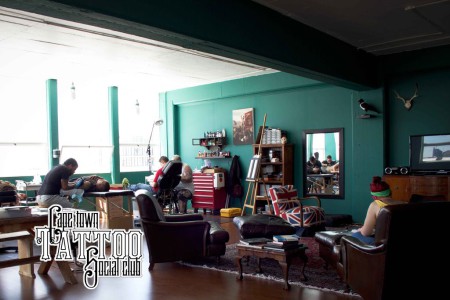 The Cape Town Tattoo Social Club where Milo tattoos