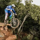 Dustin Rudman killing it down the Downhill MTB course
