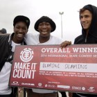 Element Make It Count Skateboarding contest podium
