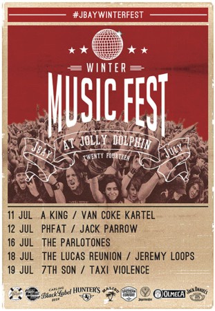 The JBay Winterfest South African music line up announced