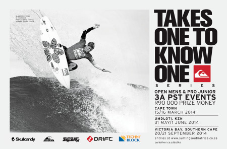 The Quiksilver Takes One To Know One Surfing Series hits KZN for round 2