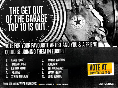 2014 Converse Get Out Of The Garage competition gives South African music fans the chance to join in