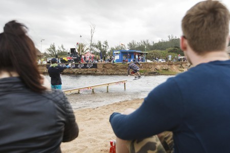 Darren Turner wakeskating his way to victory at the Red Bull Wake the Goon