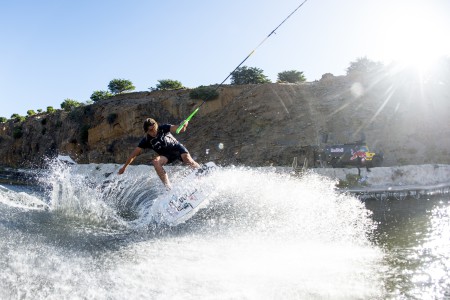 Matti Buys showing his wakeskating skills