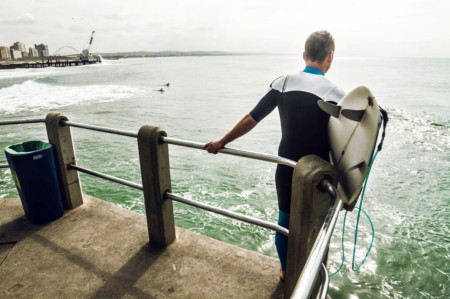 Grilo about to get surfing in Durban
