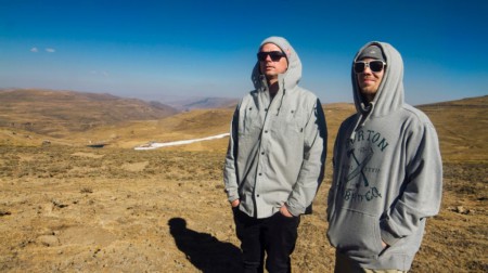 Mark Grilc and Roope Tonteri get ready to film Grilosodes in South Africa