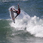 Beyrick De Vries surfing his way to victory at the Quiksilver Takes One To Know One series