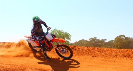 Putting the KTM 50 SX-F through its paces