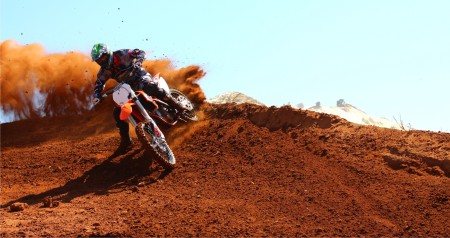 Testing the new KTM 350 SX-F motocross bike