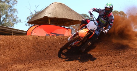 Stewart Couper testing out the new KTM Motocross Range