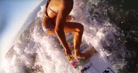 Tanika Hoffman surfing her local break and getting insane GoPro footage