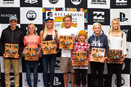 Billabong Junior Series final stop surfing podium