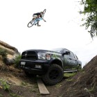 Justin Novelle hitting the big MTB gap over the Monster Truck