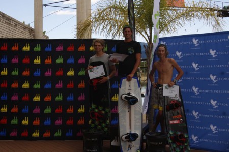 Open Men Wakeboarding podium
