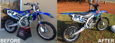 The before and after Nithrone custom seat cover installation