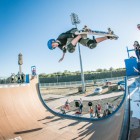 Vert skate action happening at the Midway Mayhem