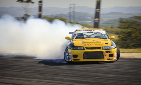 Wade van Zummerun drifitng his way to victory