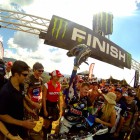 Brett Swanepoel celebrating his 2nd place at the Roof of Africa Hard Enduro