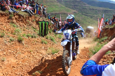 Brett Swanepoald finishing in a respectable 2nd place at the 2014 Roof of Africa Enduro race