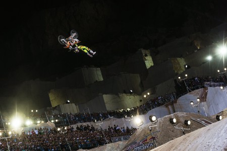 Dany Torres flying upside down in Athens