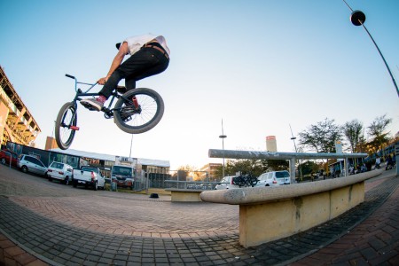 Brad Claasen laying down some BMX Street style