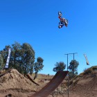 Nick De Wit going upside down at the 4Front Live FMX Open Day