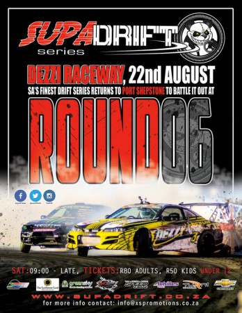 Catch the drifting action at Round 6 of the SupaDrift Series from Dezzi Raceway in Port Shepstone.